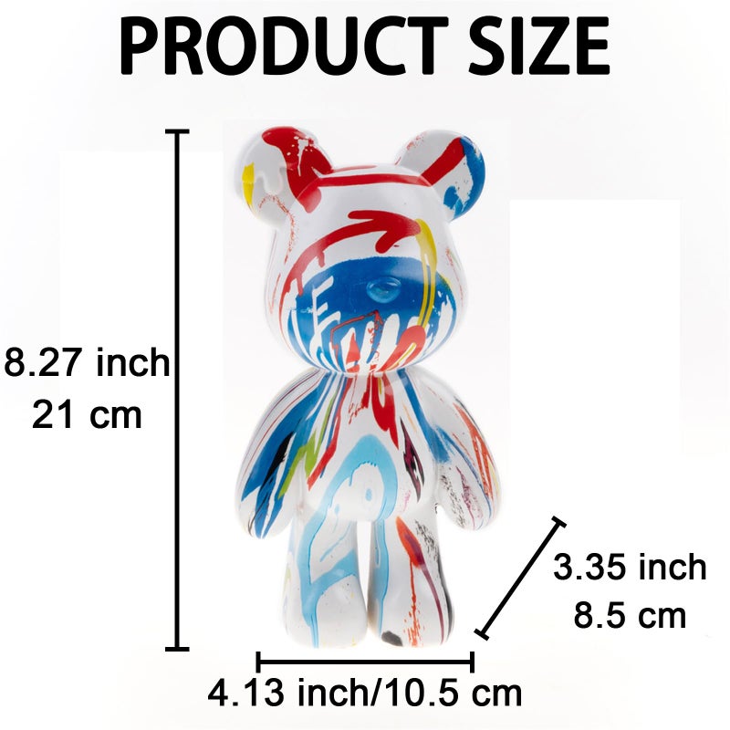 Coniuty Animal Sculpture Resin Bear Statue Decor  Art Figurine Home Ornament Decoration for Office  Living Room  Bedroom  Book Shelf  TV Cabinet  Desktop (Modern Decor) - Image 2